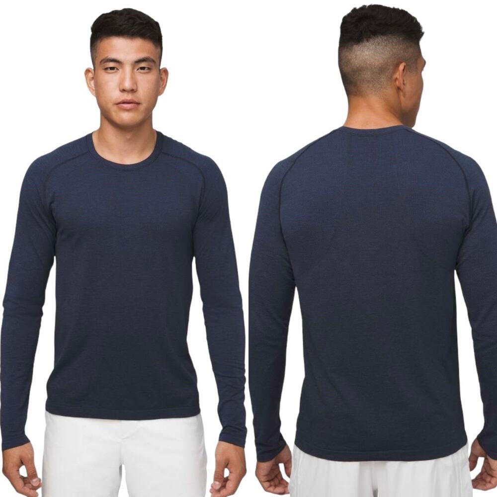 Lululemon Metal Vent Tech Long Sleeve 2.0 Shirt In Mineral Blue Slim Fit Mens M